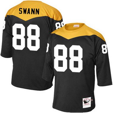 Mens Pittsburgh Steelers 88 Lynn Swann Black Retired Player 1967 Home Throwback Nfl Jersey