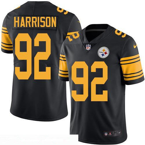 Mens Pittsburgh Steelers 92 James Harrison Black 2016 Color Rush Stitched Nfl Nike Limited Jersey