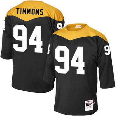 Mens Pittsburgh Steelers 94 Lawrence Timmons Black 1967 Home Throwback Nfl Jersey