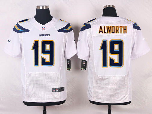Mens San Diego Chargers 19 Lance Alworth White Road Nfl Nike Elite Jersey