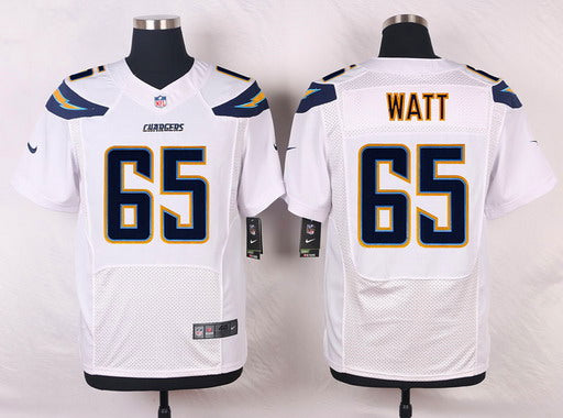 Mens San Diego Chargers 65 Chris Watt White Road Nfl Nike Elite Jersey