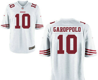 Mens San Francisco 49ers 10 Jimmy Garoppolo White Road Stitched Nfl Nike Game Jersey