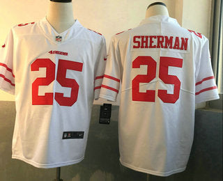 Mens San Francisco 49ers 25 Richard Sherman White 2017 Vapor Untouchable Stitched Nfl Nike Limited Jersey