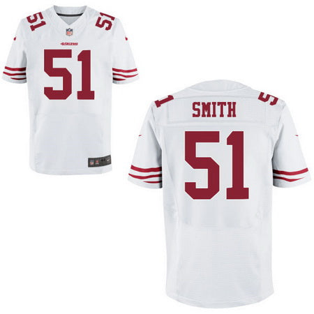 Mens San Francisco 49ers 51 Malcolm Smith White Road Stitched Nfl Nike Elite Jersey