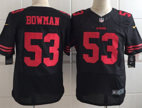 Mens San Francisco 49ers 53 Navorro Bowman 2015 Nike Black Elite Jersey