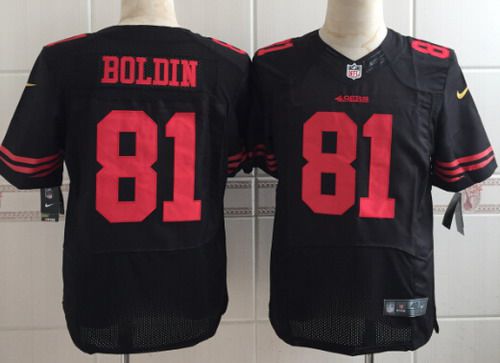 Mens San Francisco 49ers 81 Anquan Boldin 2015 Nike Black Elite Jersey