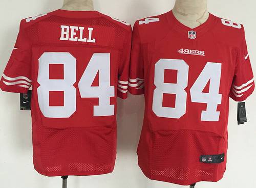 Mens San Francisco 49ers 84 Blake Bell Nike Red Elite Jersey