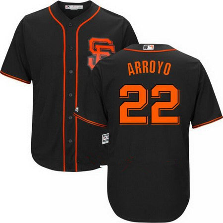 Mens San Francisco Giants 22 Christian Arroyo Black Alternate Stitched Mlb 2017 Majestic Flex Base Jersey