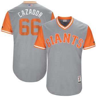 Mens San Francisco Giants Gorkys Hernandez Cazador Majestic Gray 2017 Players Weekend Authentic Jersey