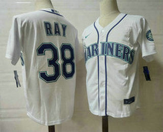 Mens Seattle Mariners 38 Robbie Ray White Stitched Mlb Flex Base Nike Jersey
