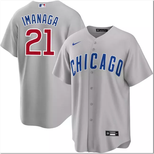 Men's Shta Imanaga Gray Cool Base Stitched Jersey #21