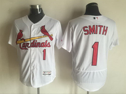 Mens St Louis Cardinals 1 Ozzie Smith Retired White 2016 Flexbase Majestic Baseball Jersey