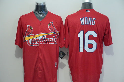 Mens St Louis Cardinals 16 Kolten Wong Red 2015 Mlb Cool Base Jersey