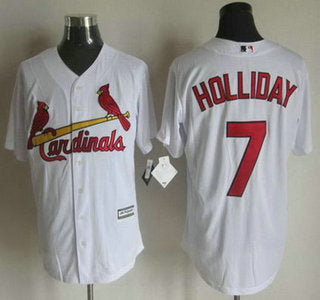 Mens St Louis Cardinals 7 Matt Holliday Home White 2015 Mlb Cool Base Jersey