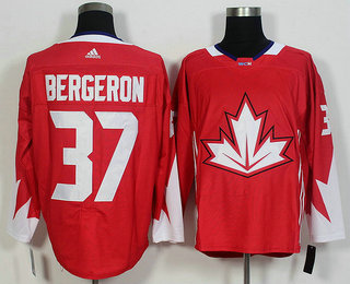 Mens Team Canada 37 Patrice Bergeron Red 2016 World Cup Of Hockey Game Jersey