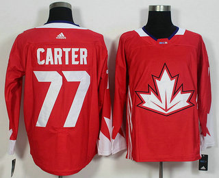 Mens Team Canada 77 Jeff Carter Red 2016 World Cup Of Hockey Game Jersey