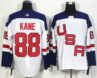 Mens Team Usa 88 Patrick Kane White 2016 World Cup Of Hockey Game Jersey