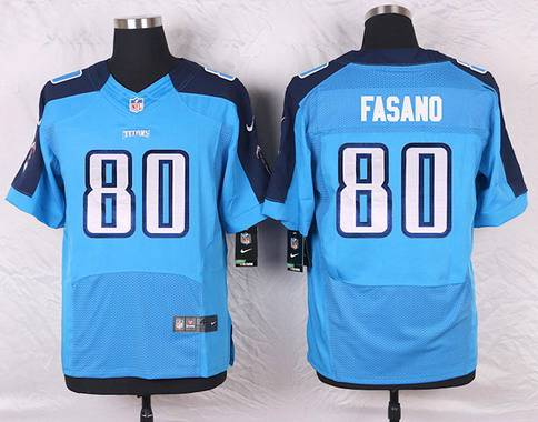 Mens Tennessee Titans 80 Anthony Fasano Light Blue Team Color Nfl Nike Elite Jersey