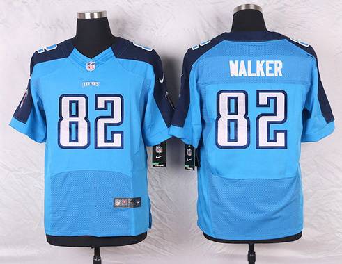 Mens Tennessee Titans 82 Delanie Walker Light Blue Team Color Nfl Nike Elite Jersey