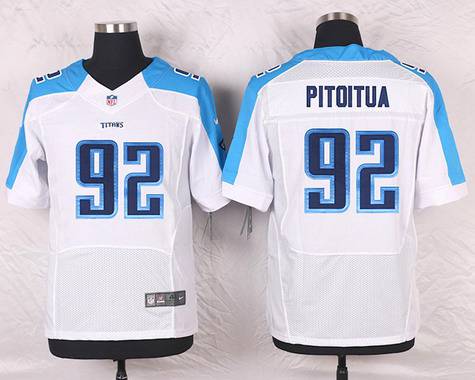 Mens Tennessee Titans 92 Ropati Pitoitua White Road Nfl Nike Elite Jersey