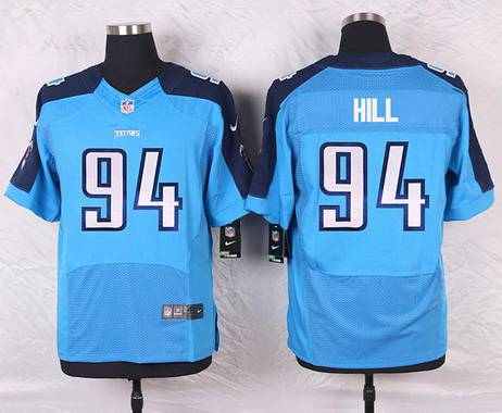 Mens Tennessee Titans 94 Sammie Hill Light Blue Team Color Nfl Nike Elite Jersey
