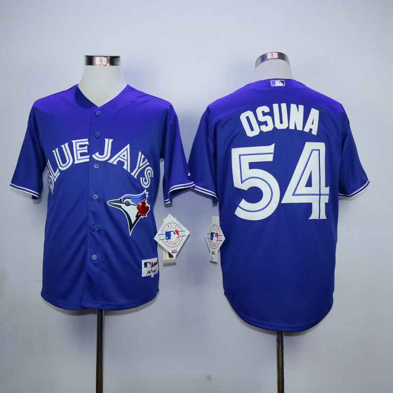 Mens Toronto Blue Jays 54 Roberto Osuna Blue Cool Base Jersey