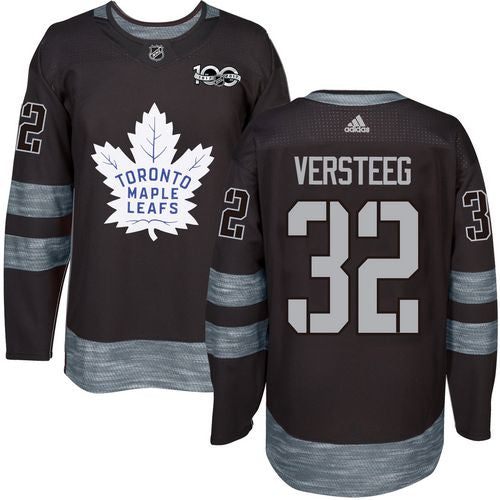 Mens Toronto Maple Leafs 32 Kris Versteeg Black 100th Anniversary Stitched Nhl 2017 Adidas Hockey Jersey