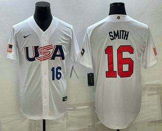 Mens Usa Baseball 16 Will Smith Number 2023 White World Baseball Classic Stitched Jerseyrmg88jucp7_67