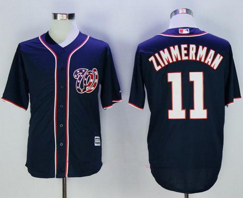 Mens Washington Nationals 11 Ryan Zimmerman Navy Blue Alternate Stitched Mlb Majestic Cool Base Jersey