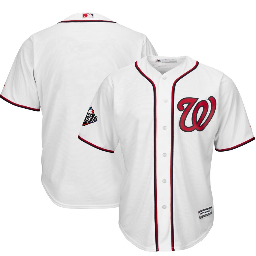 Mens Washington Nationals Blank White 2019 World Series Bound Cool Base Stitched Mlb Jersey