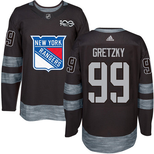 Mens York Rangers 99 Wayne Gretzky Black 1917 2017 100th Anniversary Stitched Nhl Jersey