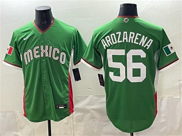 Mexico Baseball #56 Randy Arozarena Jersey Green 2026 World Baseball Classic Hom