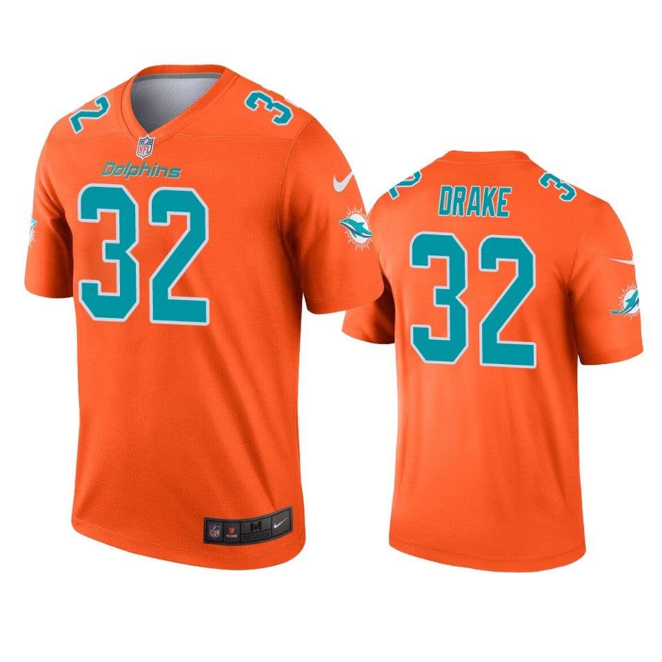 Miami Dolphins Kenyan Drake Orange Inverted Legend Jersey