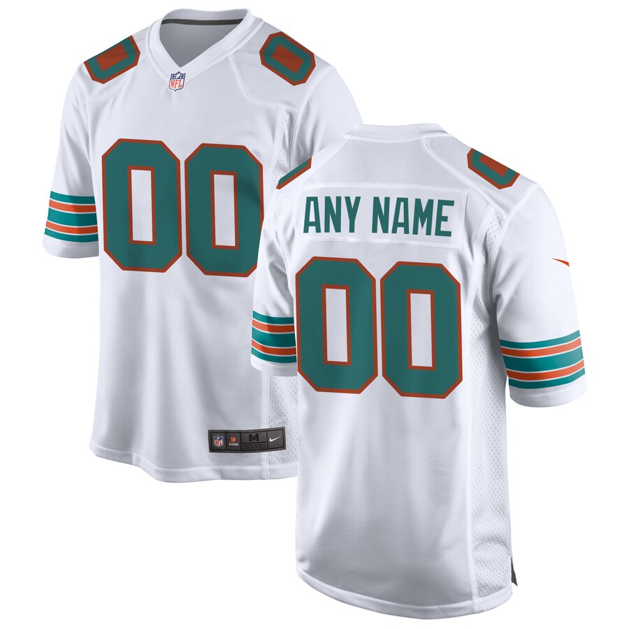 Miami Dolphins Nike Youth 2019 Alternate Replica Custom Game Jersey White