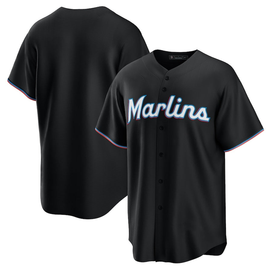 Miami Marlins Alternate Replica 2.0 Jersey Black Stitched Baseball Jersey