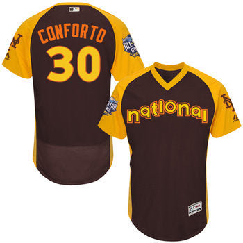 Michael Conforto Brown 2016 All star Jersey Mens National League New York Mets 30 Flex Base Majestic Mlb Collection Jersey