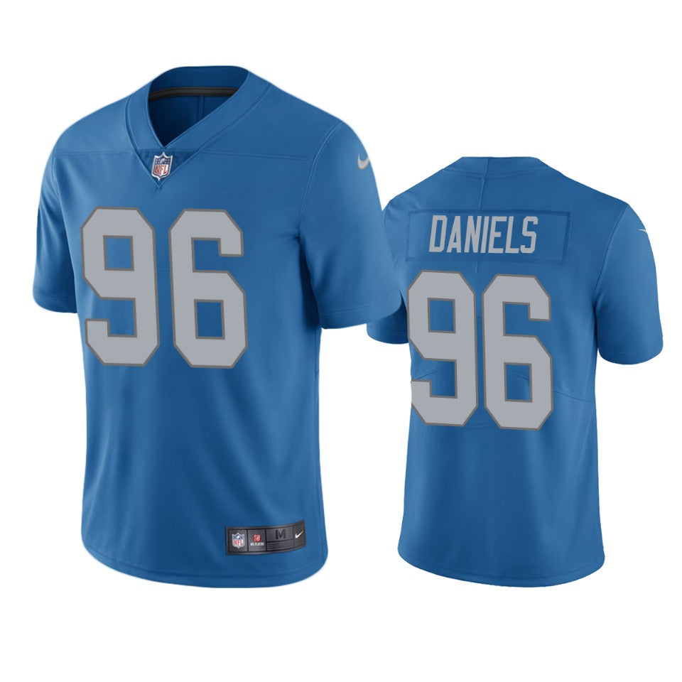 Mike Daniels Detroit Lions Blue Vapor Limited Jersey