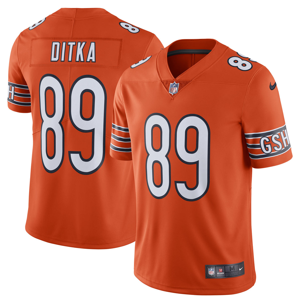 Mike Ditka Chicago Bears Nike Alternate Vapor Untouchable Limited Retired Player Jersey Orange