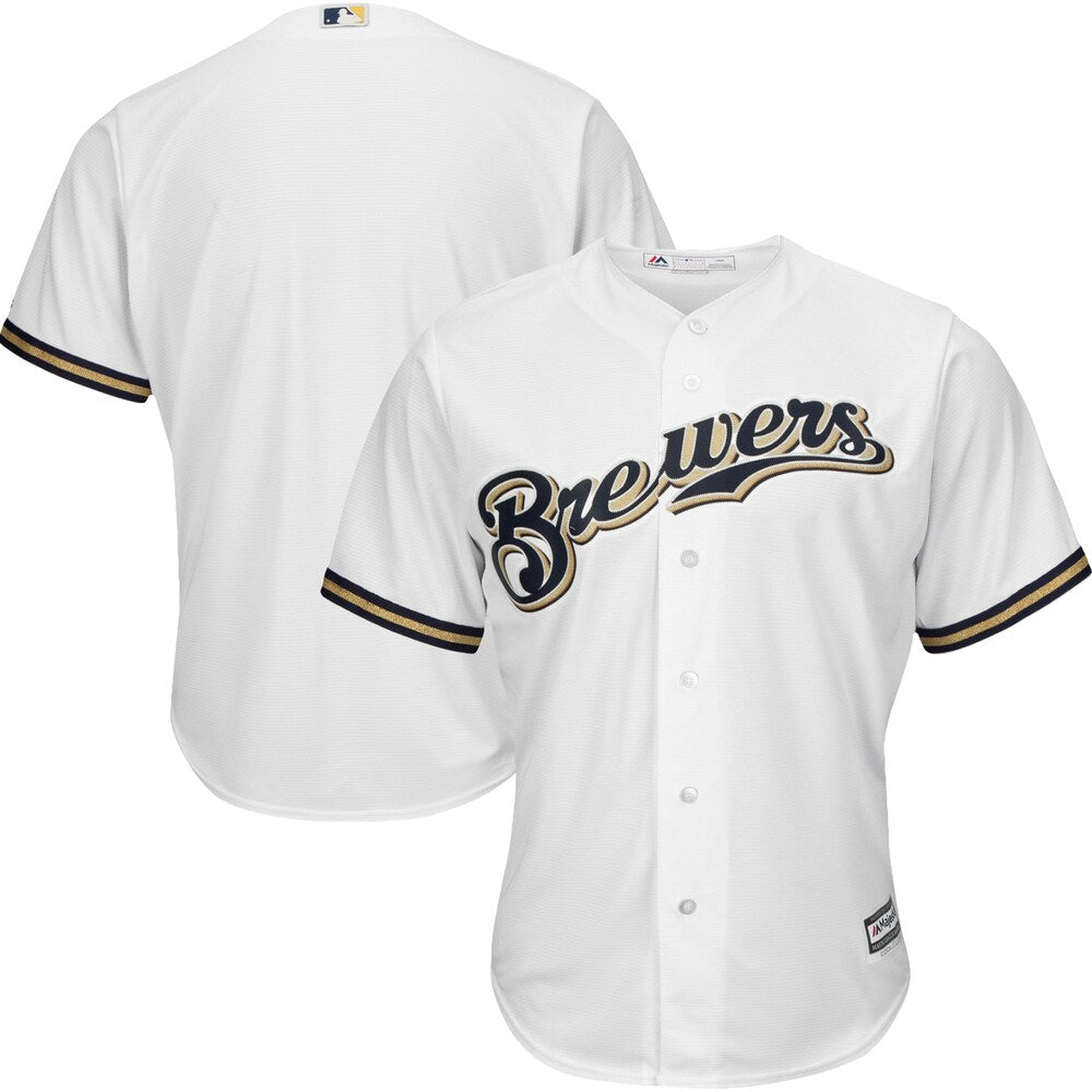 Milwaukee Brewers Majestic Official Cool Base Jersey White