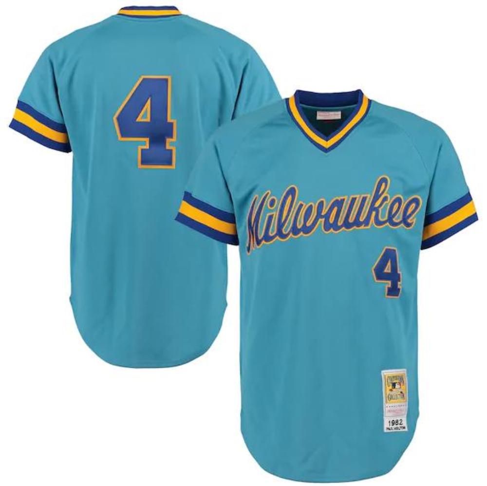 Milwaukee Brewers Paul Molitor Blue 1982 Throwback Pullover Jersey
