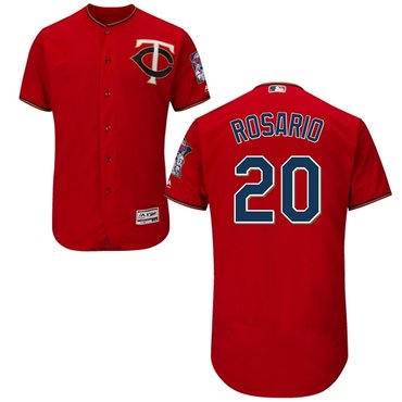 Minnesota Twins 20 Eddie Rosario Red Flexbase Authentic Collection Stitched Baseball Jersey