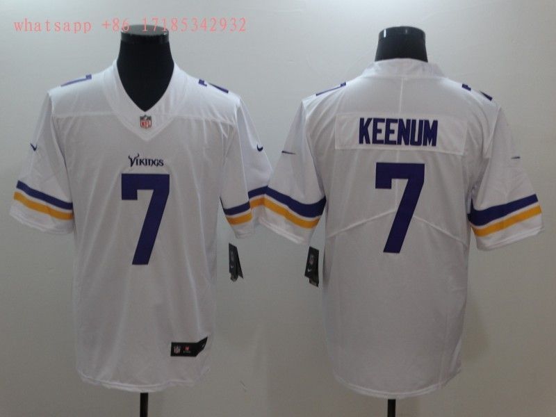 Minnesota Vikings Case Keenum 7 Nfl 2020 White Jersey Jersey
