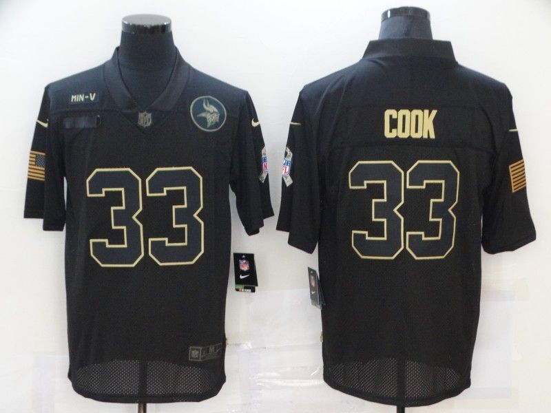 Minnesota Vikings Dalvin Cook 33 Nfl 2020 Black Jersey