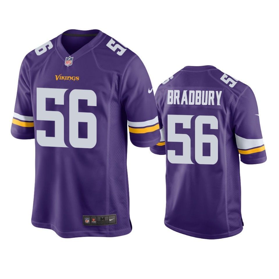 Minnesota Vikings Garrett Bradbury 2019 Nfl Draft Purple Game Jersey