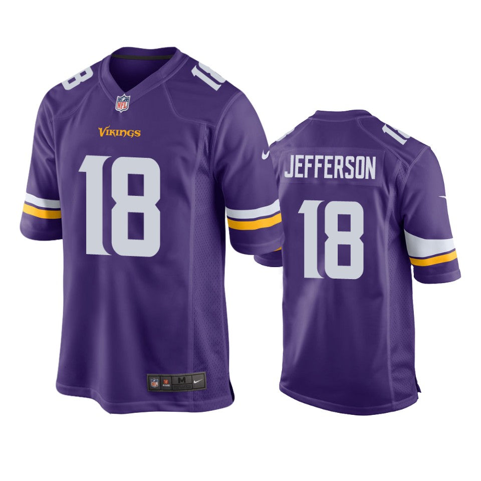 Minnesota Vikings Justin Jefferson Purple 2020 Nfl Draft Game Jersey