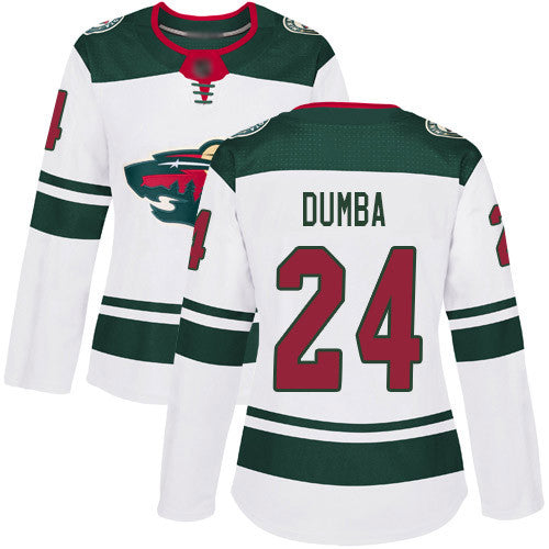 Minnesota Wild 24 Matt Dumba White Road Authentic Womens Stitched Hockey Jersey