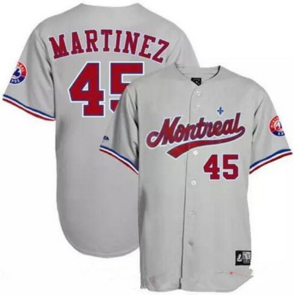 Montreal Expos Pedro Martinez Gray Throwback Jersey