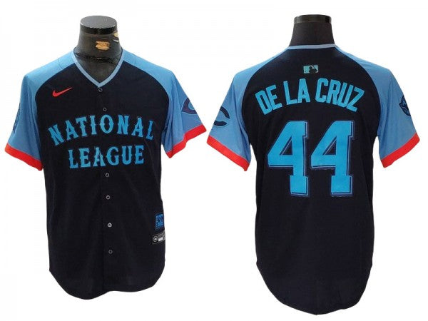 National League #44 Elly De La Cruz 2024 MLB All-Star Game Limited Jersey Navy