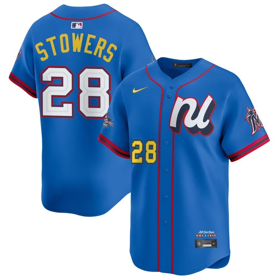 National League Kyle Stowers #28 Blue 2025 All-Star Game Limited Jersey Stitched