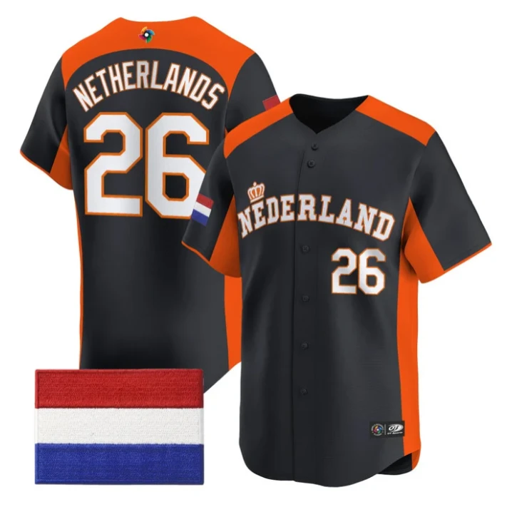 Netherlands Jersey #26 Team Netherlands 2026 World Baseball Stitched